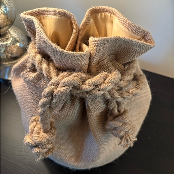 Gorgeous Jute Bag with Ties - Picture 1 of 6